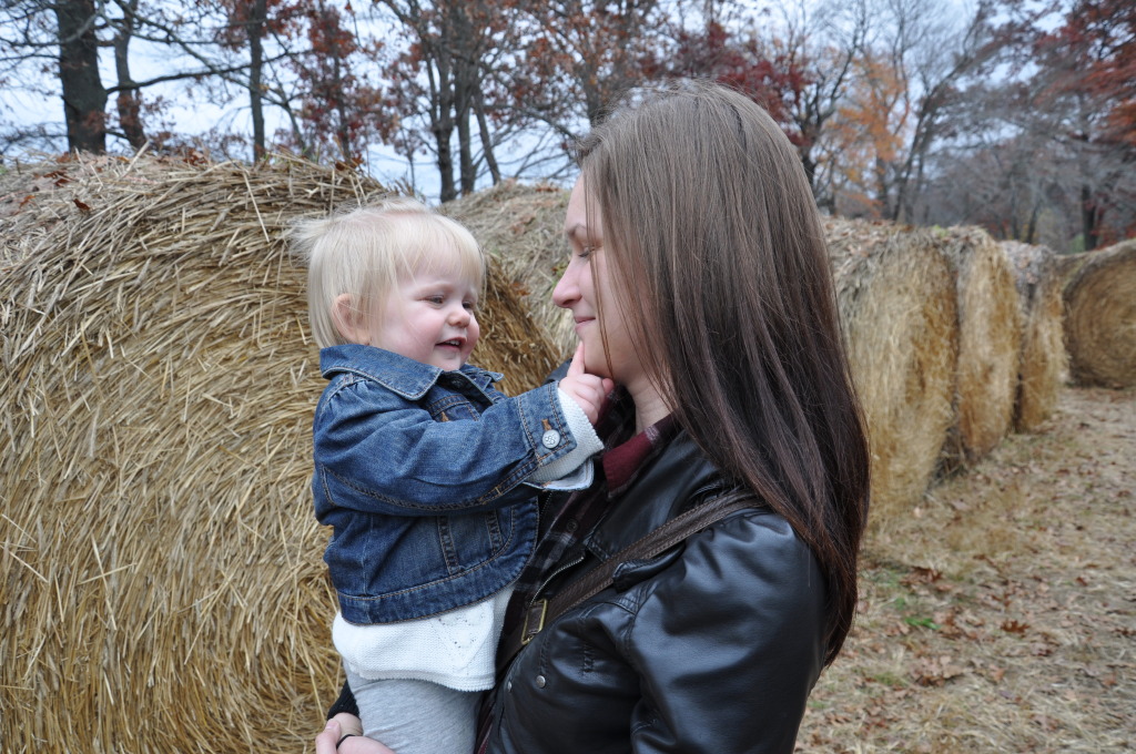 Lilly & Auntie at the Pumpkin Patch