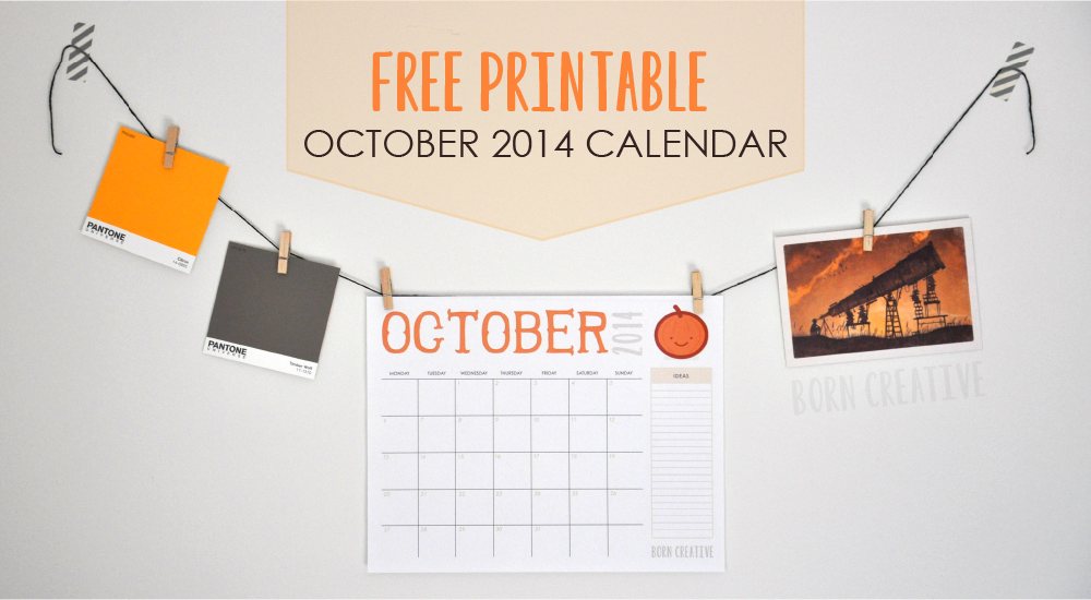 FALL FREEBIE – October 2014 Calendar