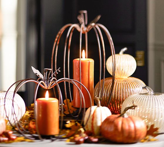 Pottery Barn's Pumpkin Wire Candle Holders