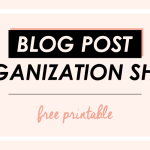 FREE Blog Post Organizer & Checklist