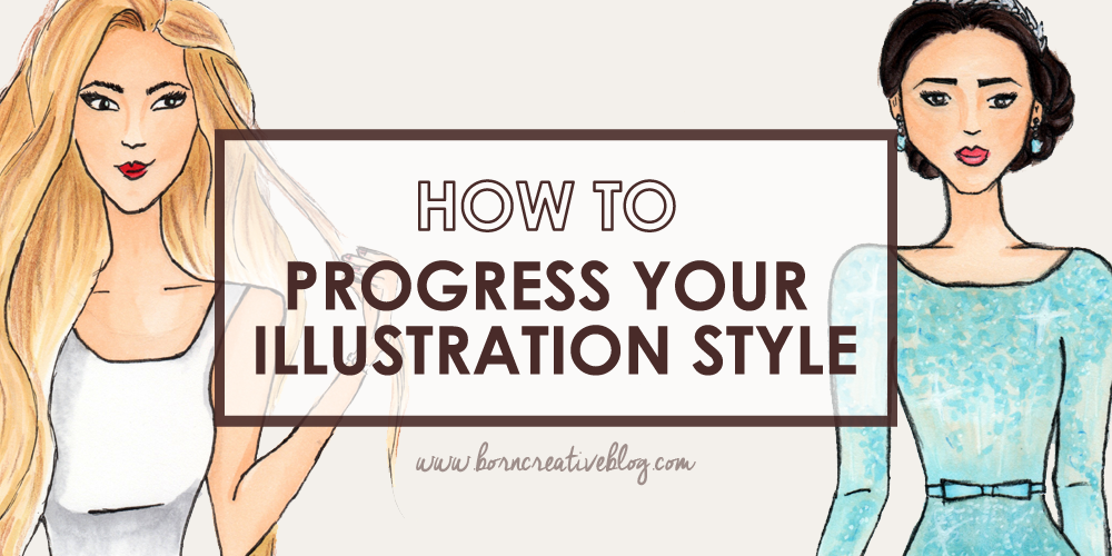 How To Progress Your Illustration Style - Fashion and Portrait illustration using copic markers