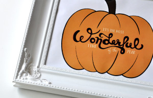 Fall Freebie - Pumpkin Typography Art Print