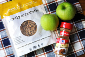 Easiest Apple Crisp Ever - Ingredients: Purely Elizabeth Granola, Granny Smith Apples, and Ground Cinnamon