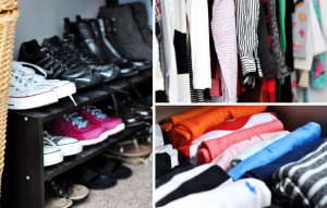 Organized wardrobe that brings me joy after using the Konmari method